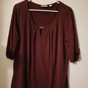 New York & Co. Maroon Top sz XL